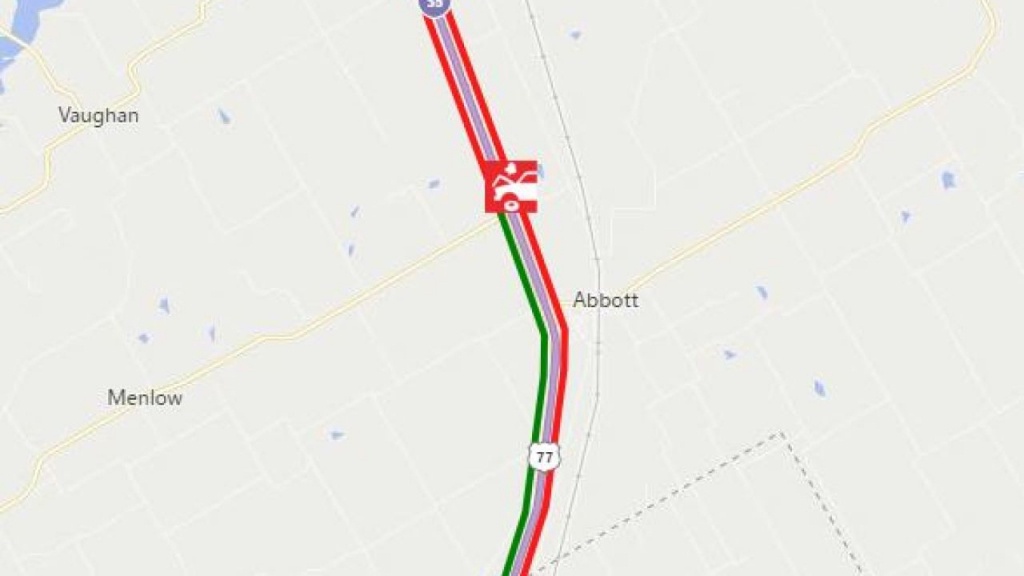 I-35 Northbound, Southbound Lanes In Abbott Now Open - I 35 Central Texas Traffic Map