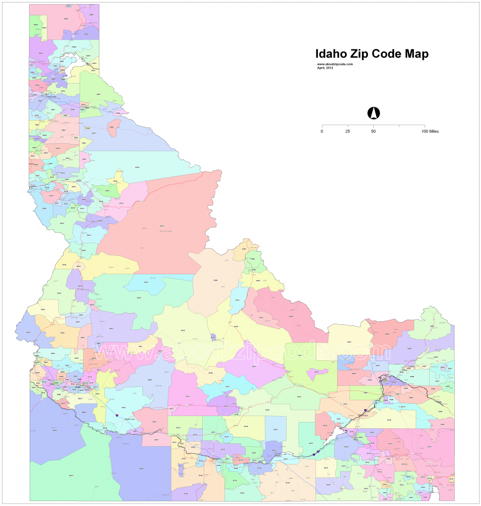 Idaho Zip Code Maps - Free Idaho Zip Code Maps - Atlanta Zip Code Map Printable
