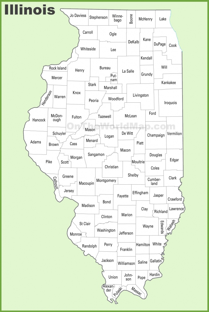 Illinois County Map - Printable Map Of Illinois