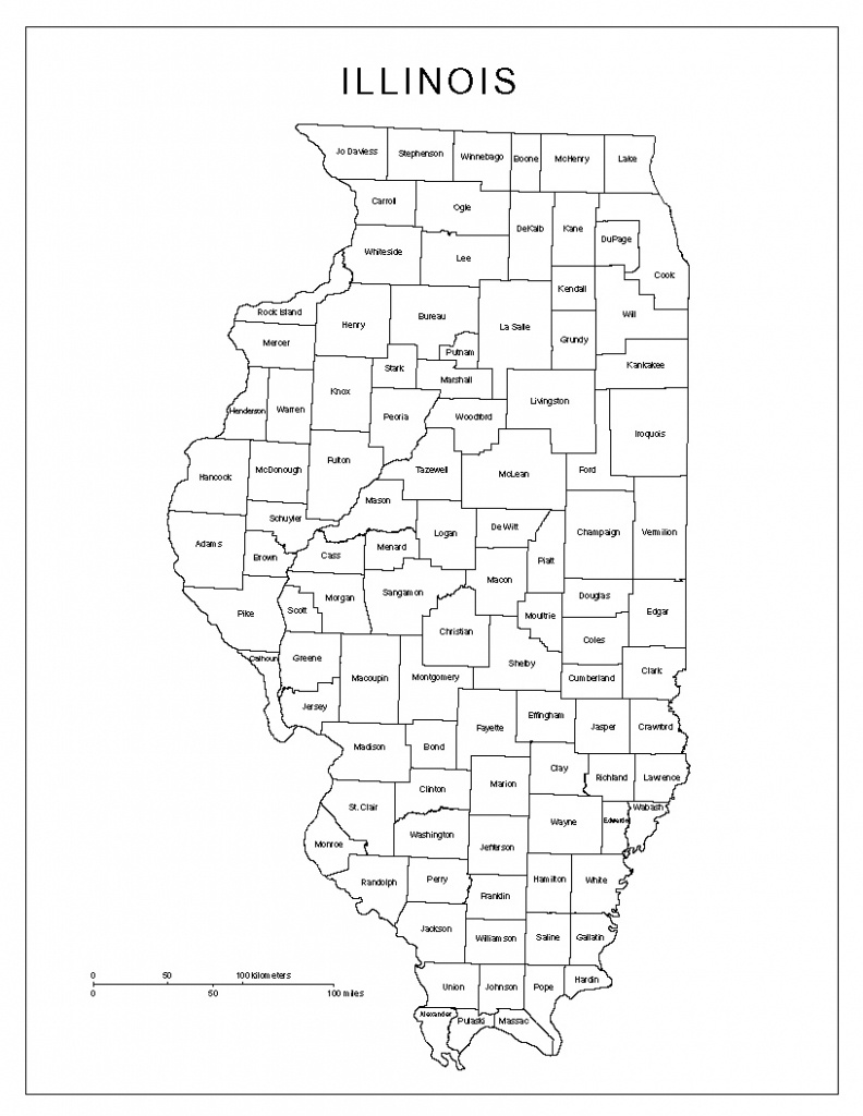 Illinois Labeled Map - Printable Map Of Illinois