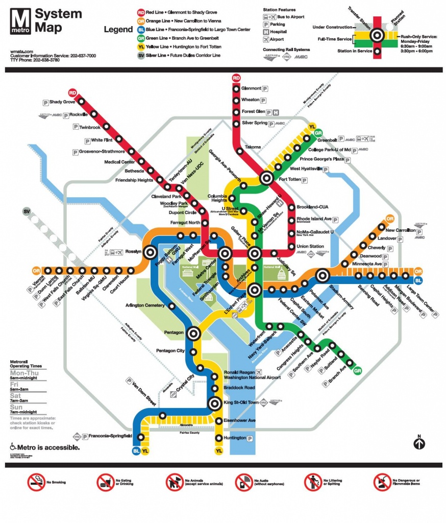 Image Result For Wmata Map | Ui Feature - Nidc【2019】 | Washington - Printable Washington Dc Metro Map