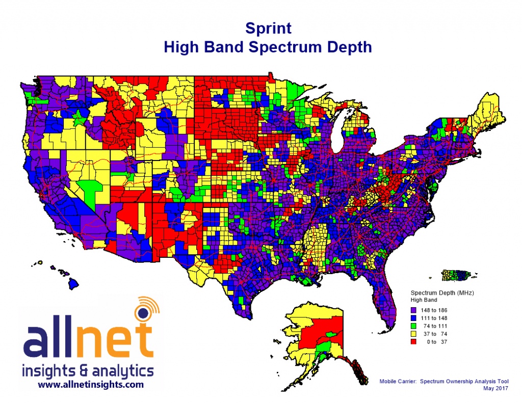 In 2017, How Much Low-, Mid- And High-Band Spectrum Do Verizon, At&amp;amp;t - Texas Cell Phone Coverage Map