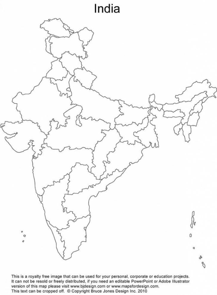 Physical Map Of India Printable