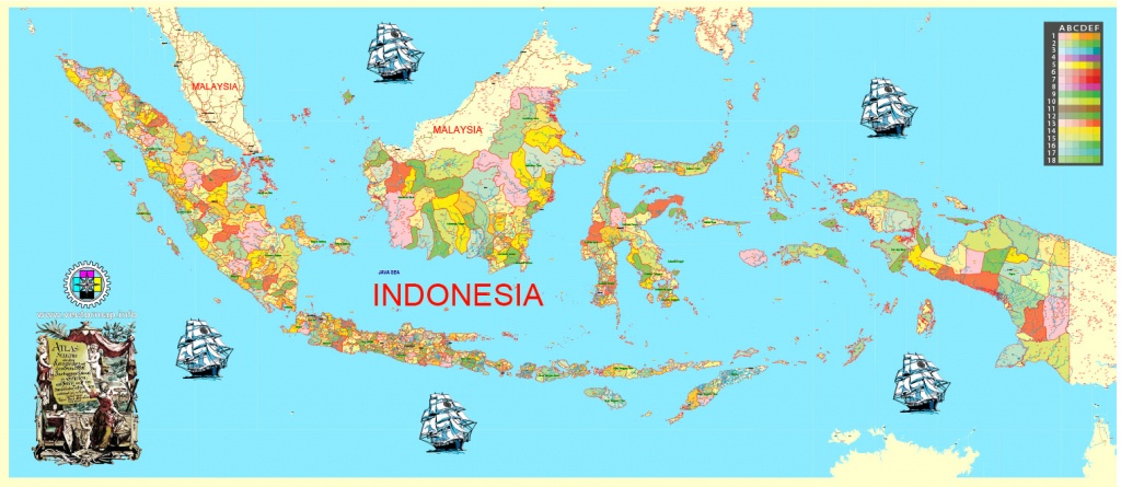 Indonesia Map Printable Admin 01 Exact Vector Map Full Editable Layered  Adobe Illustrator - Printable Map Of Indonesia