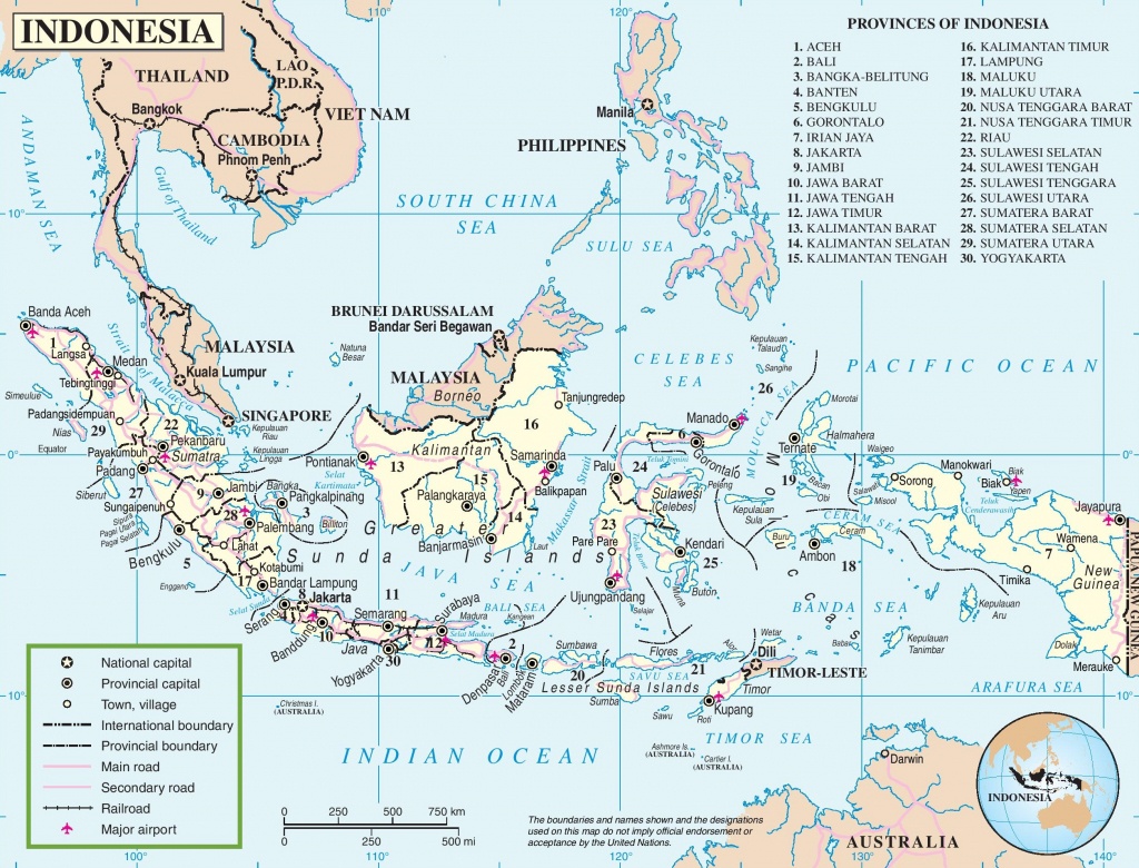 Indonesia Road Map - Printable Map Of Indonesia