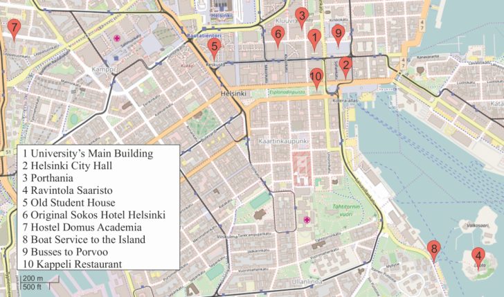 Helsinki City Map Printable