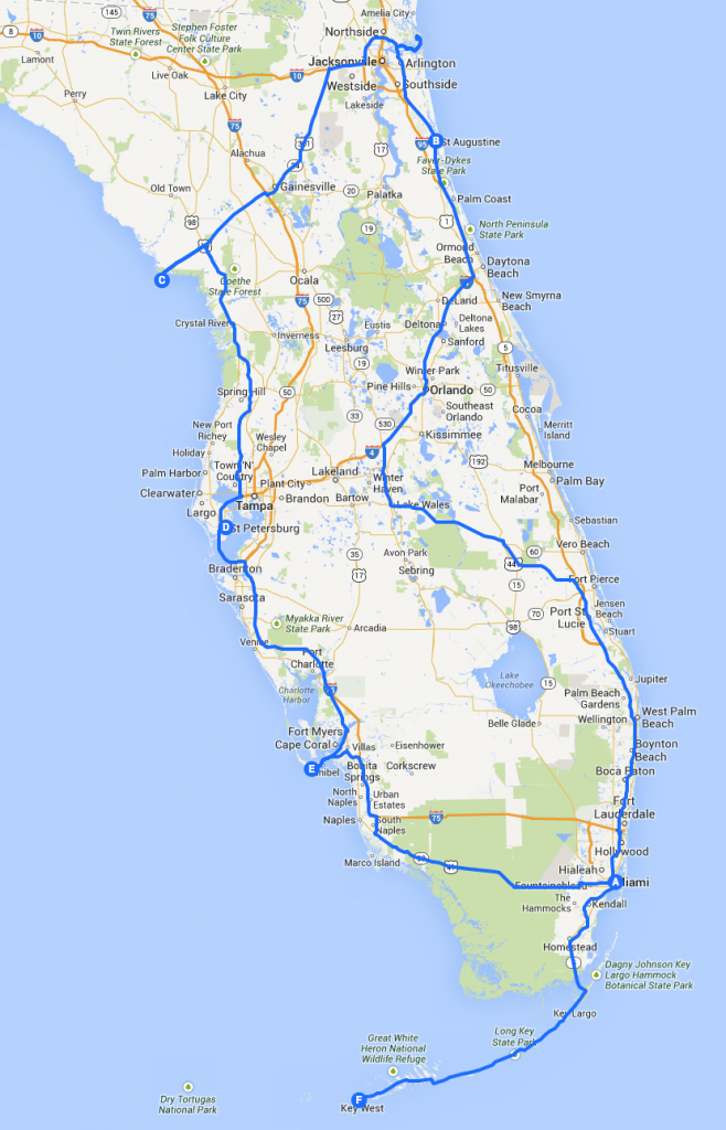 Introduction: A Three Week Road Trip Around Florida - Grown-Up - Florida Road Trip Map