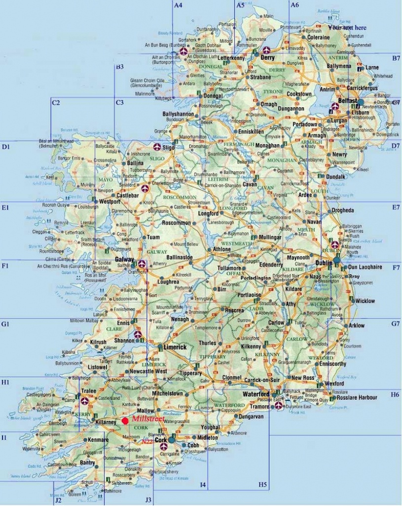 Ireland Maps Printable Maps Of Ireland For Download Printable Map Of Ireland Counties And Towns 1 