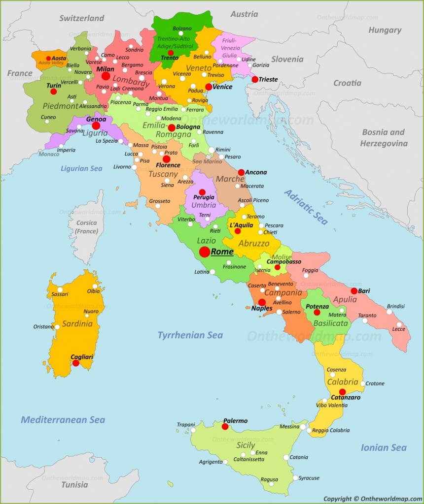 Italy Maps | Maps Of Italy - Printable Map Of Northern Italy