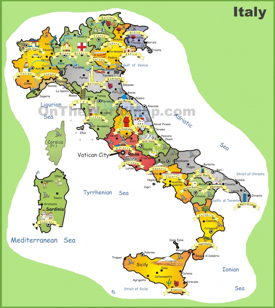 Italy Tourist Map - Free Printable Map Of Italy