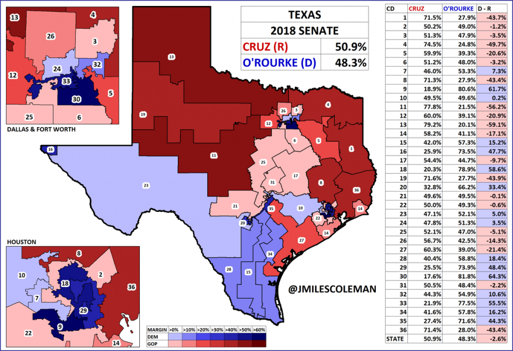 J. Miles Coleman On Twitter: &amp;quot;last Month, Rep. Beto O&amp;#039;rourke Came - Map Beto For Texas