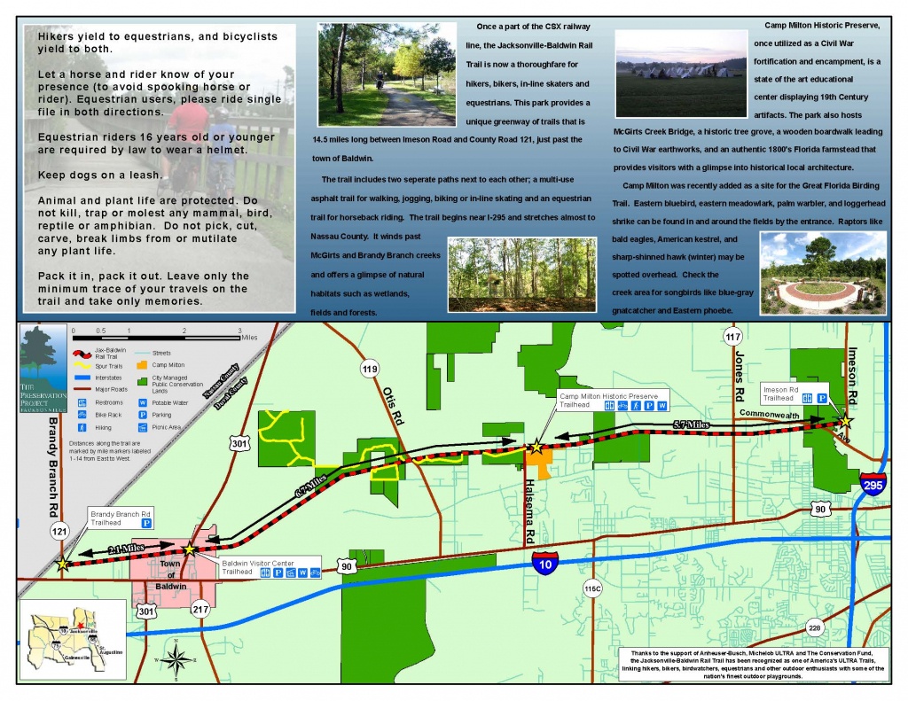 Jacksonville-Baldwin Rail Trail | Timucuan Parks Foundation - Rails To Trails Florida Map