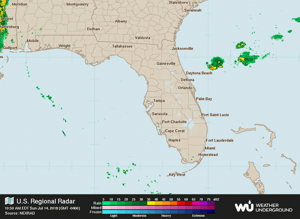 Jacksonville Radar | Weather Underground - Florida Weather Map In Motion