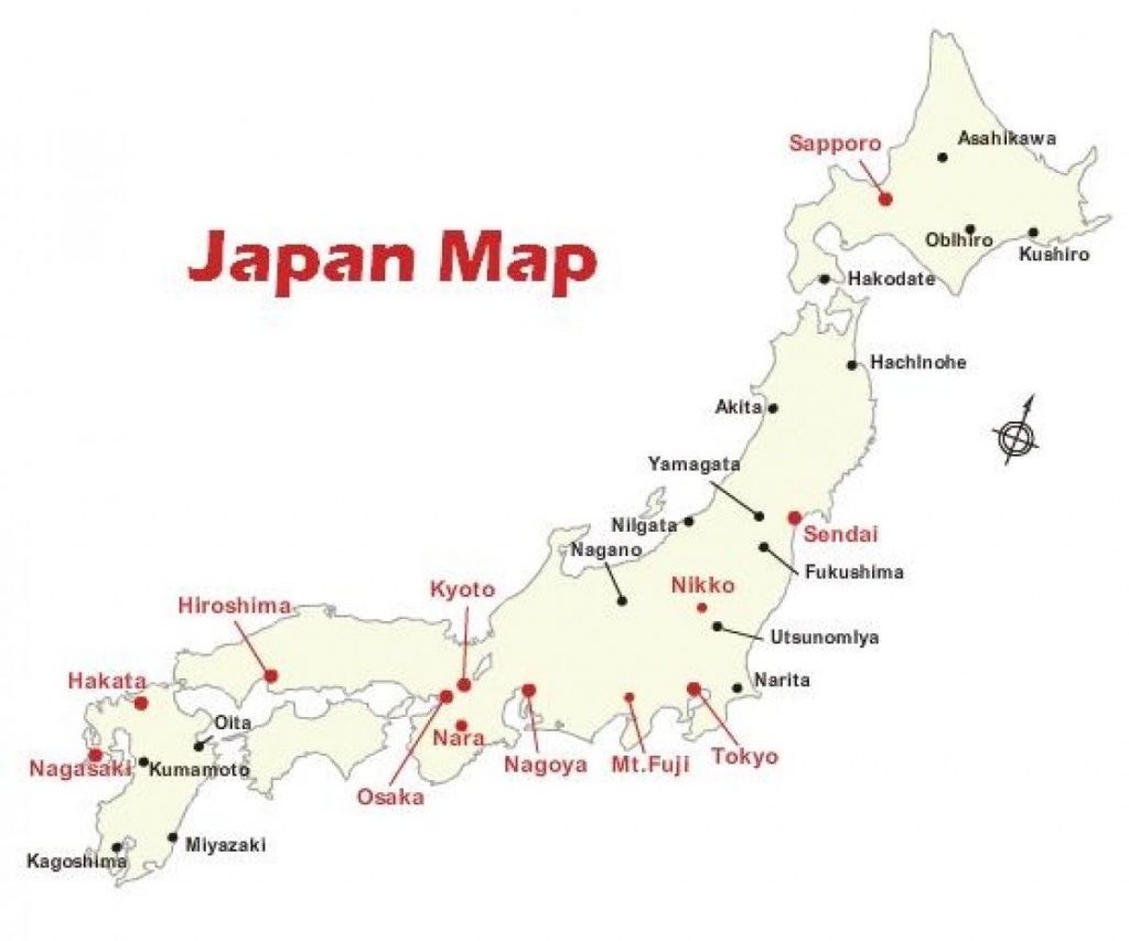 Japan Kaart Printable - Afdrukbare Japan Kaart (Oost-Azië - Azië) - Printable Map Of Japan