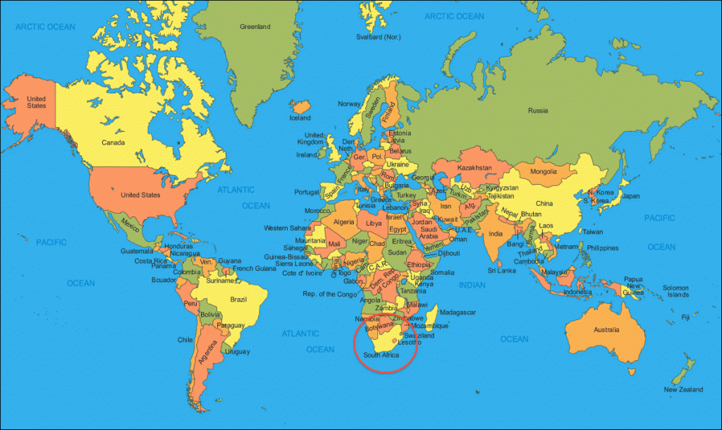 July 2008 - Free Printable Maps - 8.5 X 11 Printable World Map