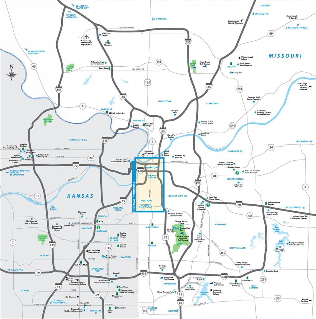 Kansas City Metro Map | Visit Kc - Printable Area Maps