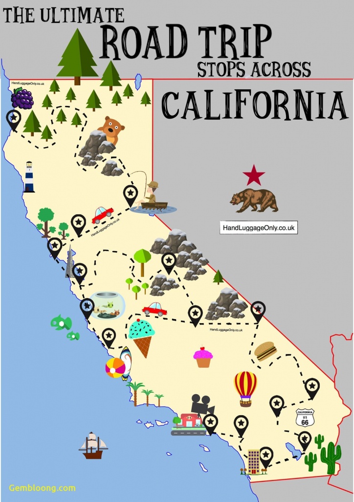 Kids Map Of California The Ultimate Road Trip Places To Visit In - California Map For Kids