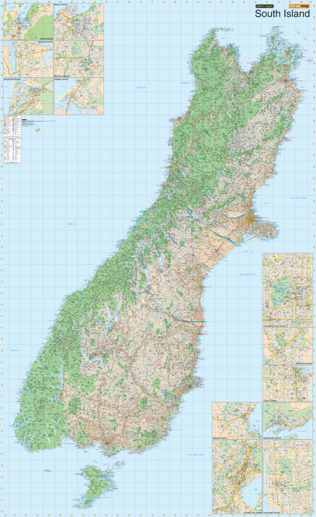 Kiwmaps: New Zealand&amp;#039;s Best Selling Maps - New Zealand South Island Map Printable