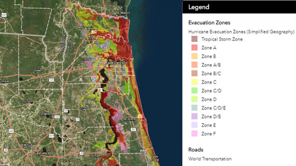 Know Your Flood/evacuation Zone - Florida Evacuation Route Map