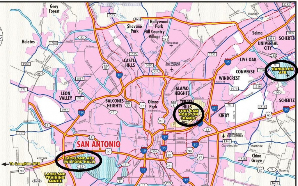 Lackland Afb/security Hill - Lackland Texas Map