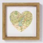 Lake Garda Italy Map Heart Print   Printable Map Of Lake Garda