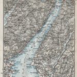 Lake Lago Di Garda. Vintage Map Plan. Salo Riva. Italy, 1924 Stock   Printable Map Of Lake Garda