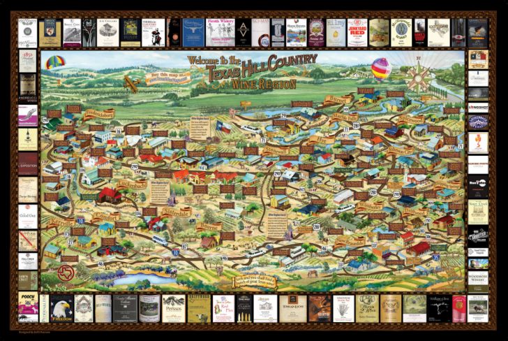 Texas Hill Country Wine Trail Map