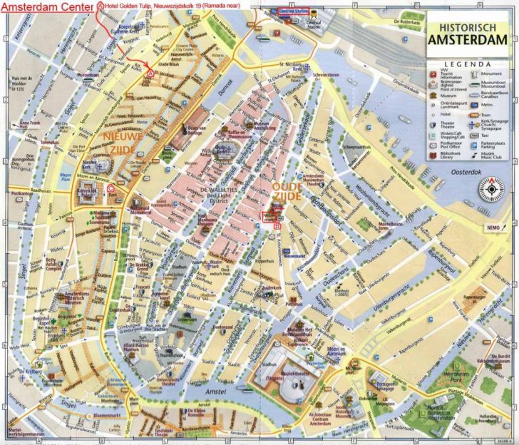 Tourist Map Of Amsterdam Printable