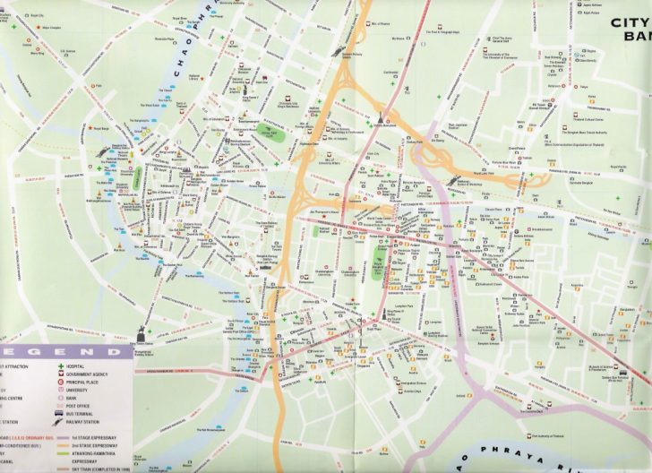 Bangkok Tourist Map Printable