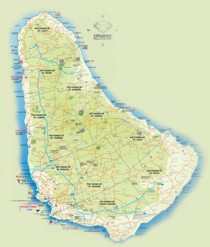 Large Bridgetown Maps For Free Download And Print | High-Resolution - Printable Map Of Barbados