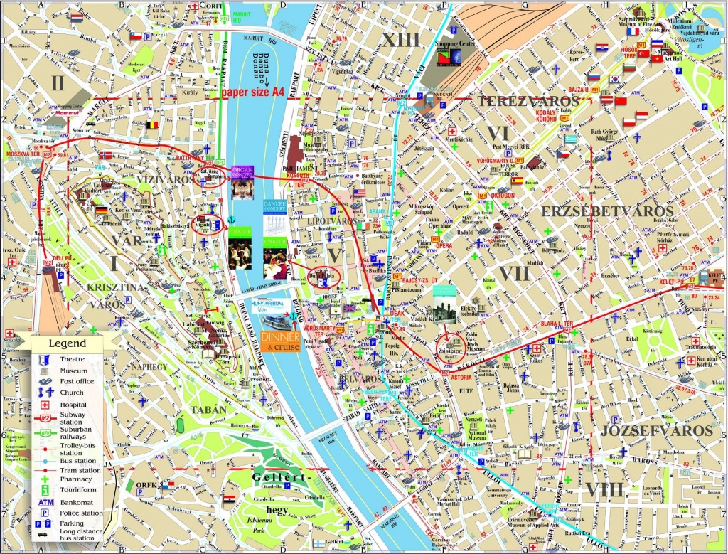 Large Budapest Maps For Free Download And Print | High-Resolution - Budapest Tourist Map Printable