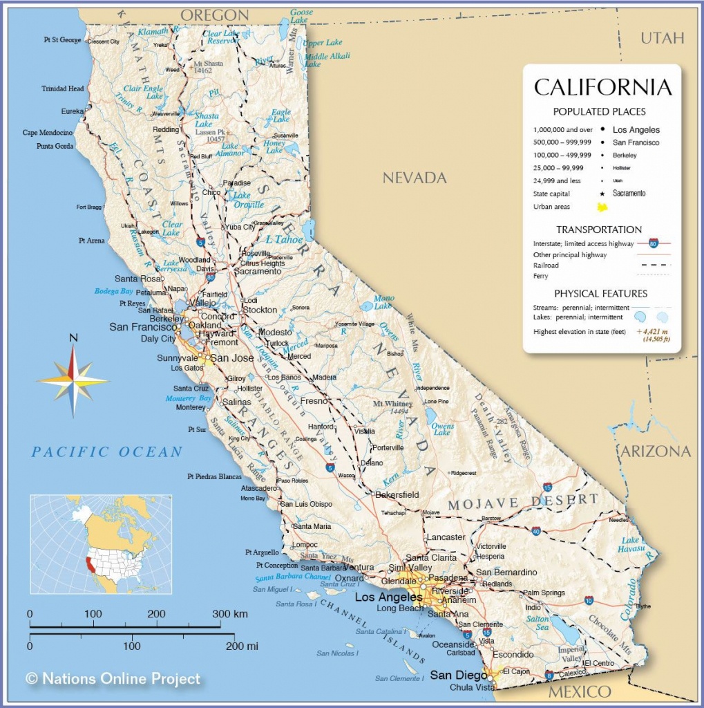 Large California Maps For Free Download And Print | High-Resolution - Map Of California Coast Cities