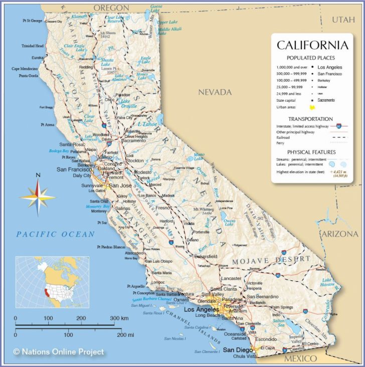 Southern California Map Printable