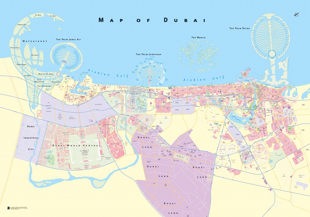 Large Detailed Map Of Dubai - Printable Map Of Dubai