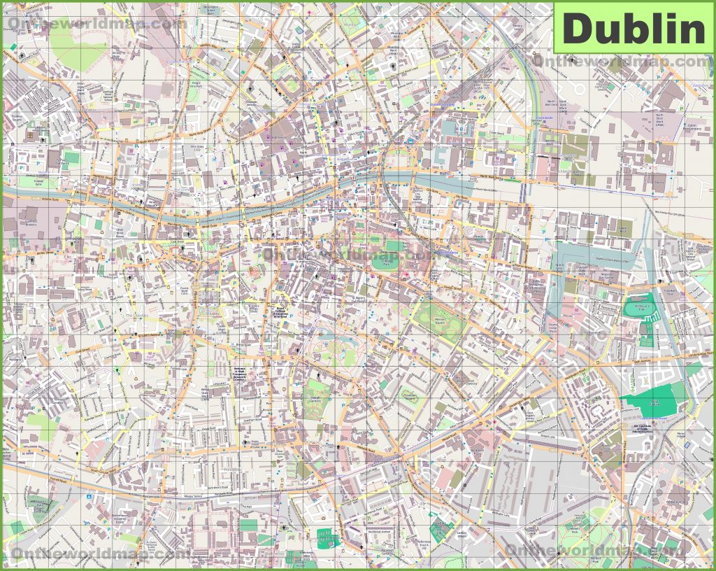 Large Detailed Map Of Dublin - Dublin City Map Printable - Printable Maps