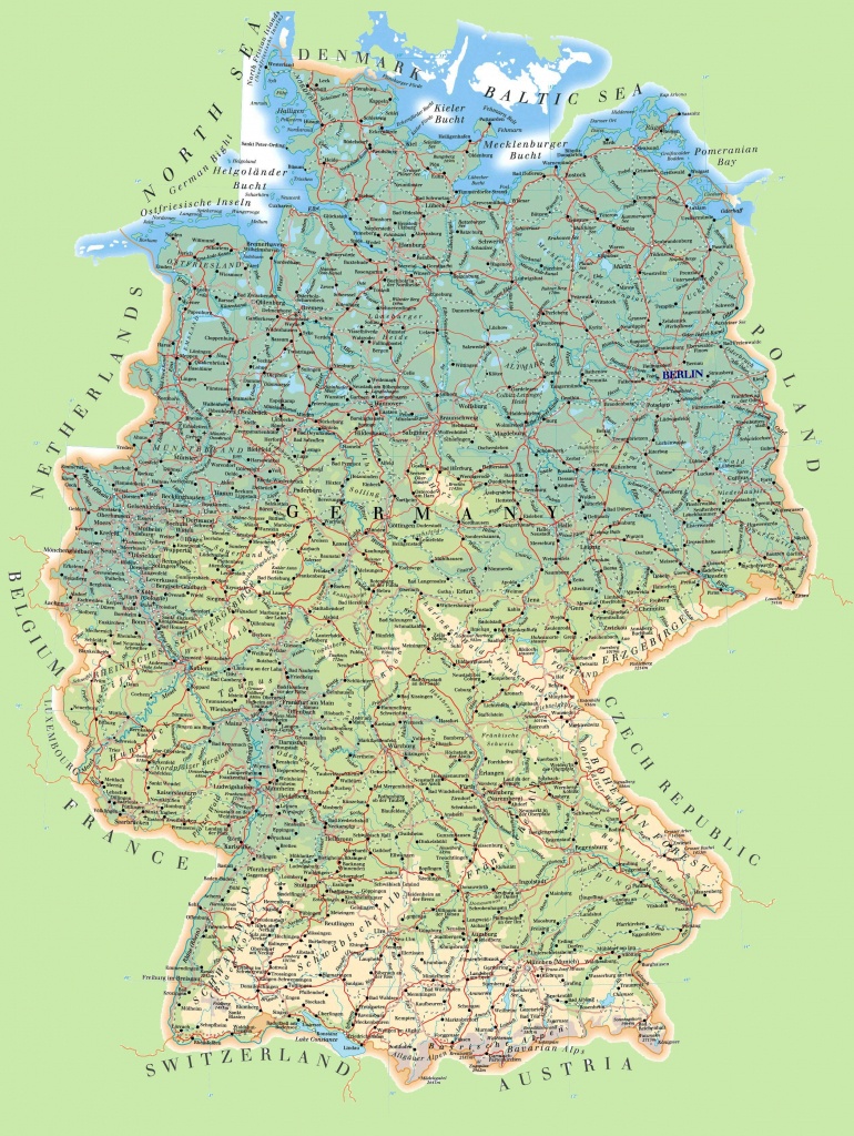 Large Detailed Map Of Germany - Large Printable Map Of Germany
