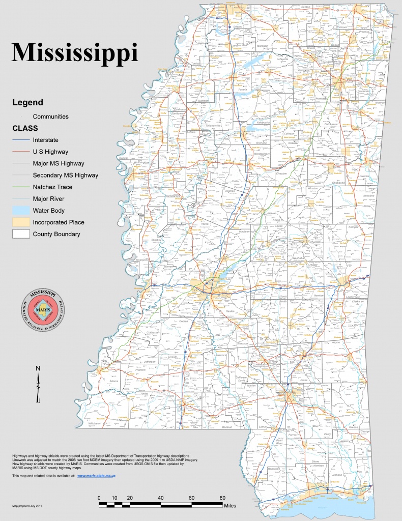 Large Detailed Map Of Mississippi With Cities And Towns - Printable Map Of Mississippi
