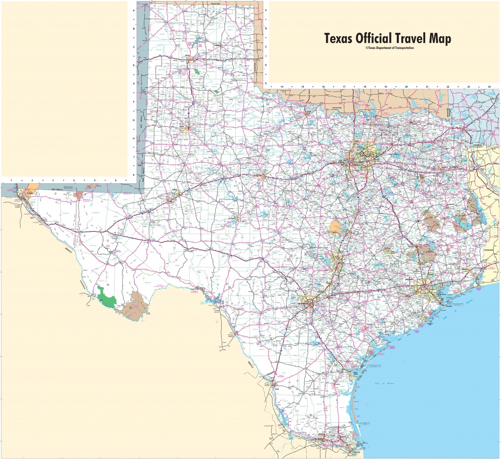 Large Detailed Map Of Texas With Cities And Towns - Detailed Road Map Of Texas