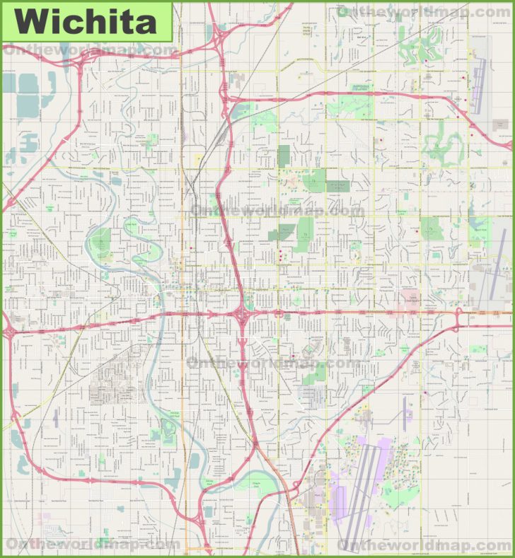 Printable Street Map Of Wichita Ks