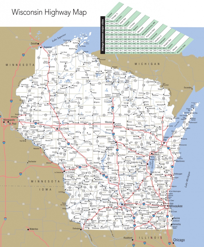 Large Detailed Map Of Wisconsin With Cities And Towns Map Of Wisconsin Counties Printable 