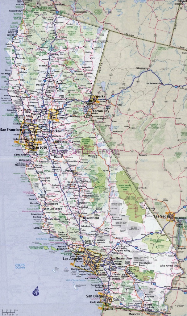 Large Detailed Road And Highways Map Of California State With All - California State Road Map