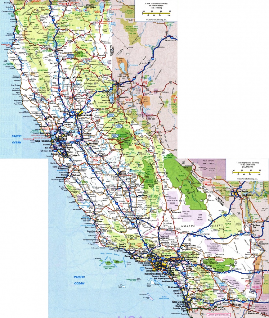 Large Detailed Road And Highways Map Of California State With All - Detailed Map Of California Cities