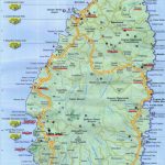 Large Detailed Road Map Of Saint Lucia. Saint Lucia Large Detailed   Printable Road Map Of St Maarten