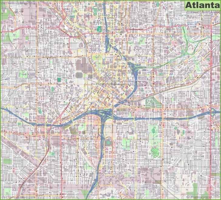 Printable Map Of Atlanta