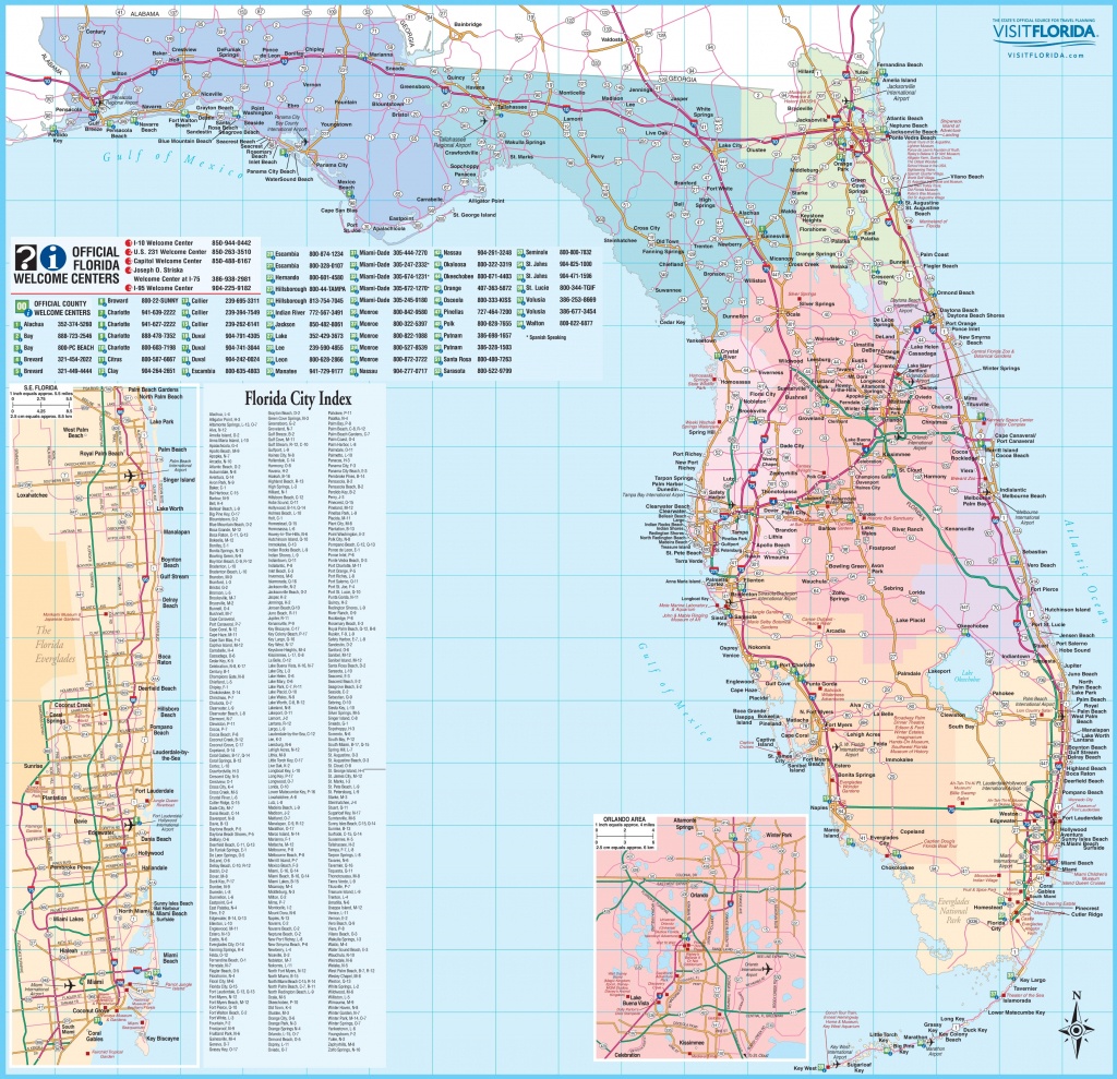 Large Detailed Tourist Map Of Florida - Large Map Of Florida