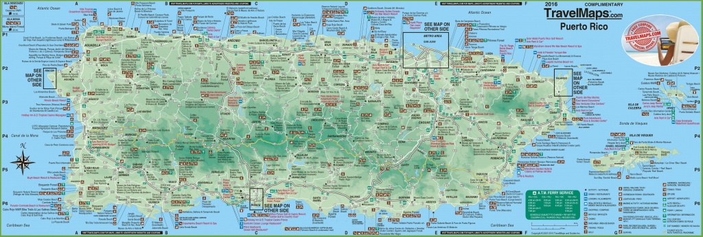 Large Detailed Tourist Map Of Puerto Rico With Cities And Towns - Printable Map Of Puerto Rico With Towns
