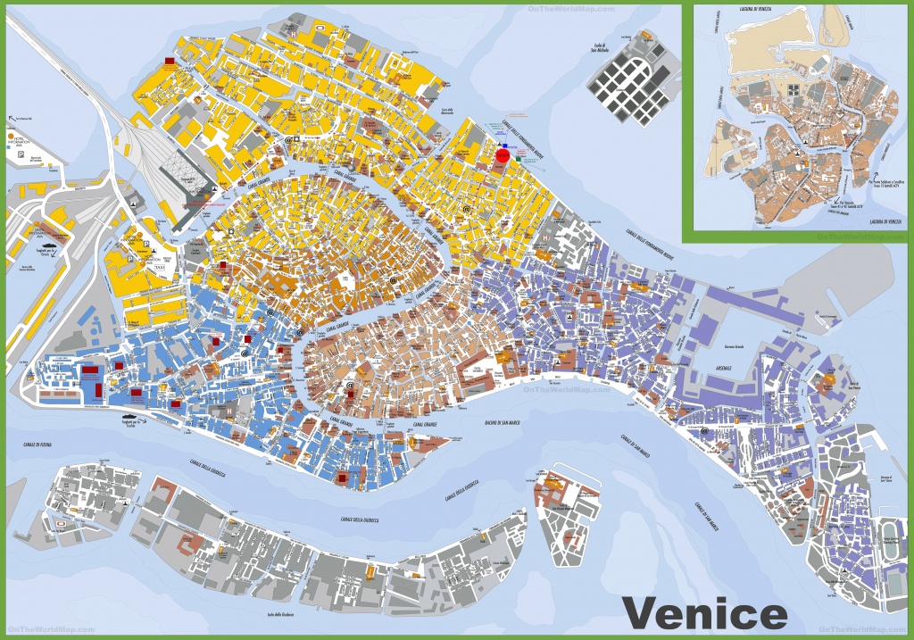 Large Detailed Tourist Map Of Venice - Printable Map Of Venice Italy