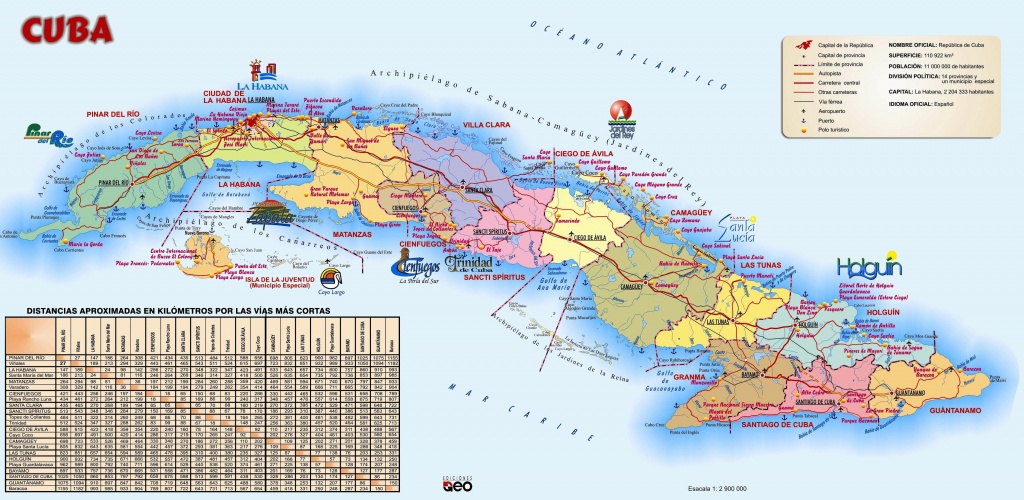 Large Detailed Travel Map Of Cuba - Printable Outline Map Of Cuba