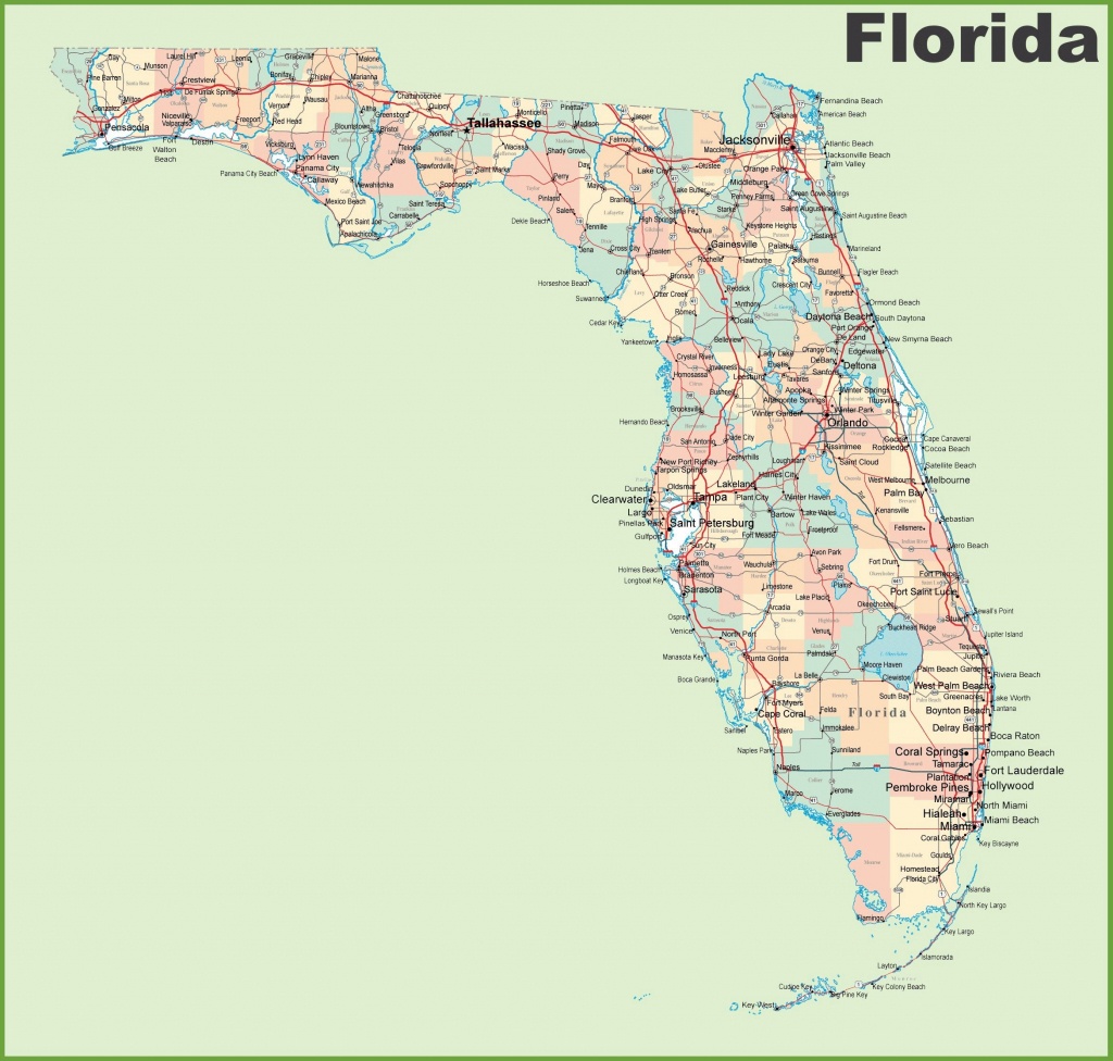Large Florida Maps For Free Download And Print | High-Resolution And - Free Map Of Florida Cities