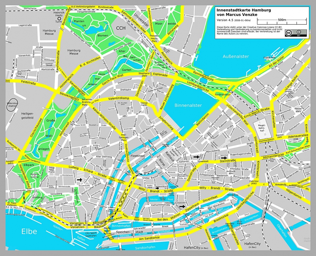Large Hamburg Maps For Free Download And Print | High-Resolution And - Printable Map Of Hamburg